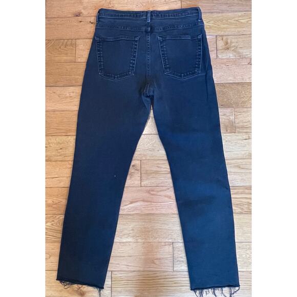 Everlane Women’s Straight Leg  Raw Hem Black Wash Ankle Size 29 - Picture 5 of 5